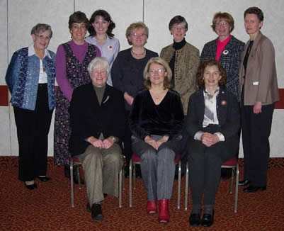 Maggie (centre seated) at Canadian Federation of University Women Dec. 2006